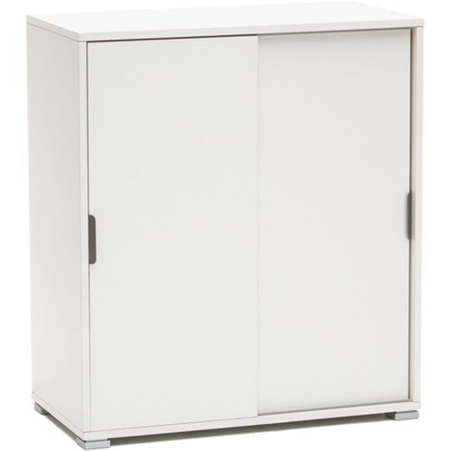 The White Stone Bela omarica 75&times;85&times;38 cm z 2 drsnima vratoma in nastavljivimi policami, že sestavljena za različne prostore., (5000129571) Cene