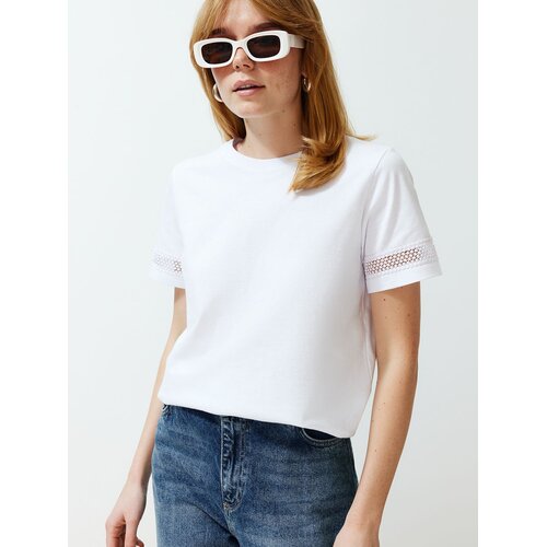 Trendyol Ženska majica TWOSS24TS00048, Bela Cene