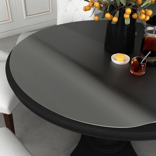 Shumee Zaščita za mizo mat Ø 80 cm 2 mm PVC, (20713725) Cene