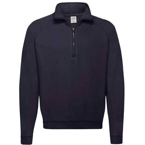 Fruit Of The Loom Granatowa bluza męska Zip Neck Sweat Cene