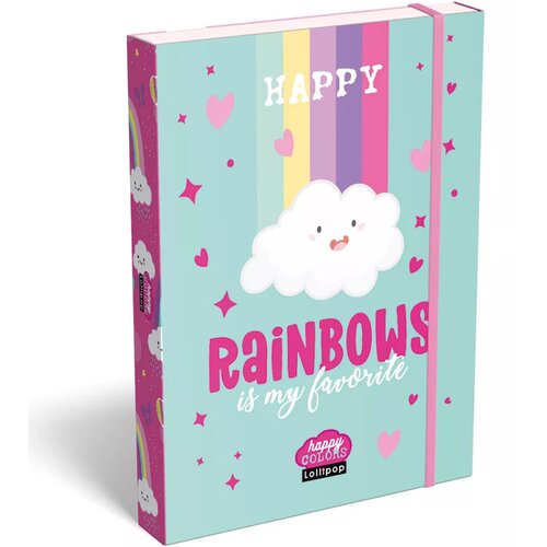 ICO ICO: Lizzysuli Lollipop Rainbow mapa za zvezke z elastiko A/5 Cene