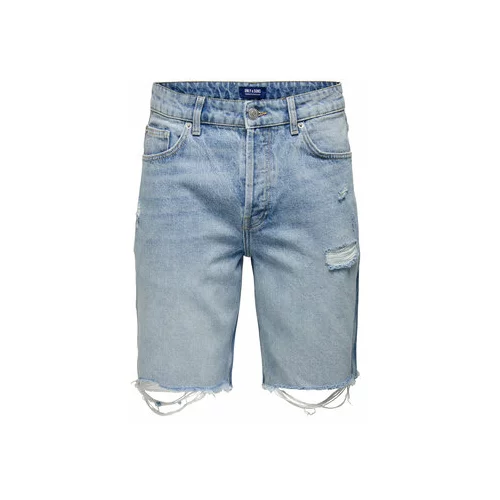 Only & Sons Jeans kratke hlače 22024981 Modra Loose Fit