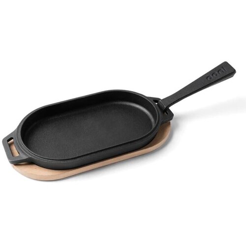 Ooni Litoželezna ponev Sizzler (24,7 x 14,3 x 2,6 cm z lesenim podstavkom) Slike