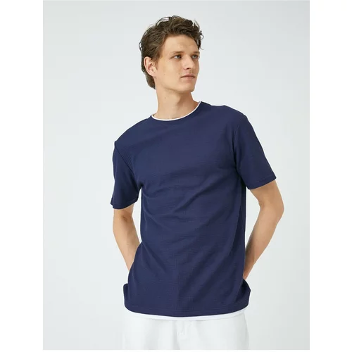Koton T-Shirt - Dark blue - Slim fit