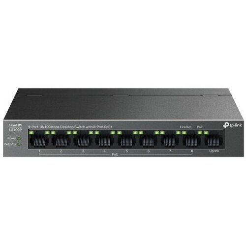 Tp-link LiteWave LS109P network switch Unmanaged Fast Ethernet (10/100) Power over Ethernet (PoE) Black Cijene