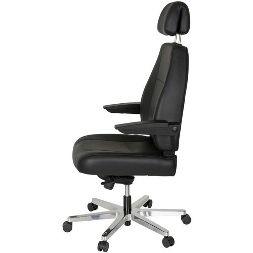 MID.YOU Pisarni&amp;scaron;ki Stol 24 Hours, Pravo Usnje. Črna Slike