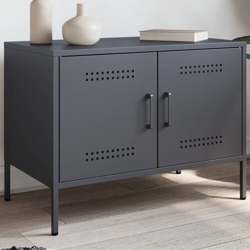 Furnova TV omarica antracit 68x39x50,5 cm jeklo, (21922452) Slike
