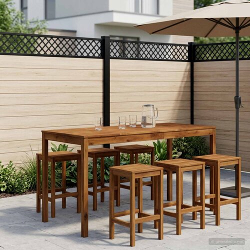  Stol za bar u vrtu Prirodna 196 x 80,5 x 105 cm Cijene