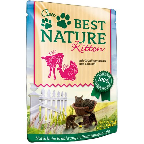 Best Nature Ekonomično pakiranje Kitten 32 x 85 g - Puretina i teletina Cijene