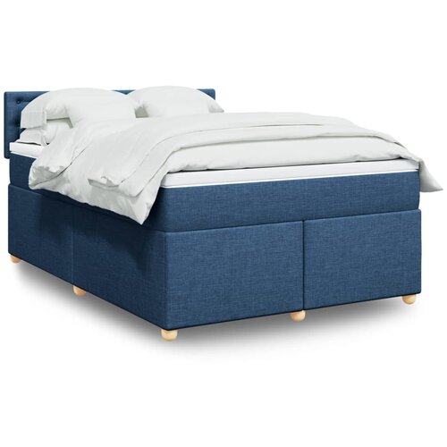 vidaXL Krevet s oprugama i madracem plavi 160x200 cm od tkanine Cijene