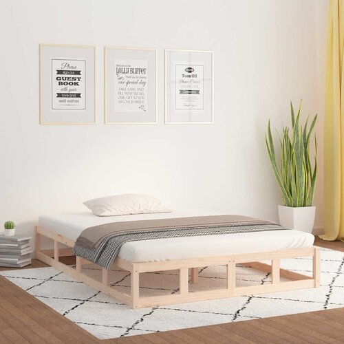  Okvir za krevet od masivnog drva 135 x 190 cm bračni Cijene