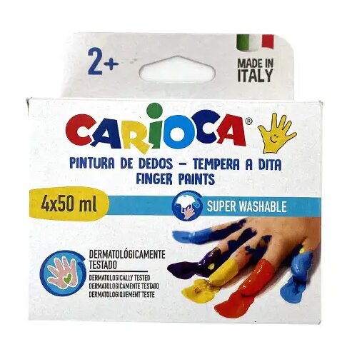 Carioca Set za bojanje prsti sa različitim bojama 4x50ml - Cene