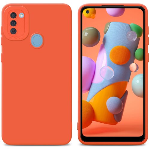 Cadorabo Ohi&scaron;je, združljiv s Samsungom v tekočini Orange - Za&scaron;čitni pokrov iz fleksibilnega silikona TPU, (20603395) Cene