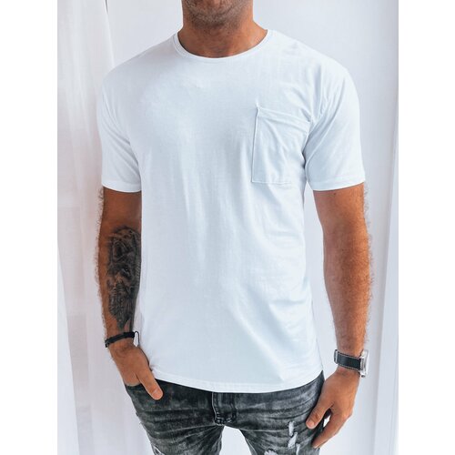 DStreet Men's monochrome T-shirt white Slike