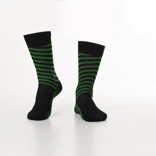 Fasardi Black and green men's striped socks