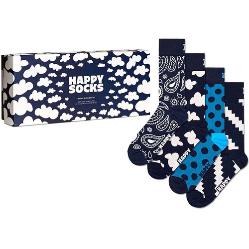 Happy Socks UNISEX CARAPE 4-PACK MOODY BLUES SOCKS GIFT SET Slike