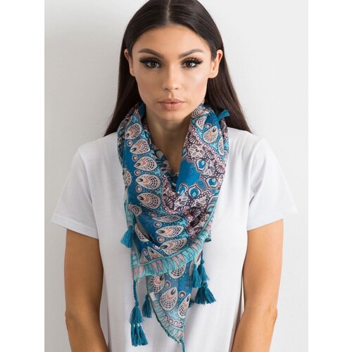 Fashion Hunters Blue scarf with ethnic print Cene