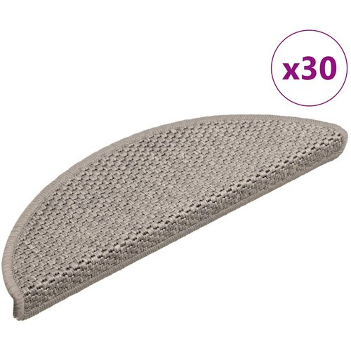 vidaXL Prostirke za stepenice samoljepljive izgled sisala 30 kom 56x17x3 cm srebrne - Srebrno 56 x 17 x 3 cm 30 Cene