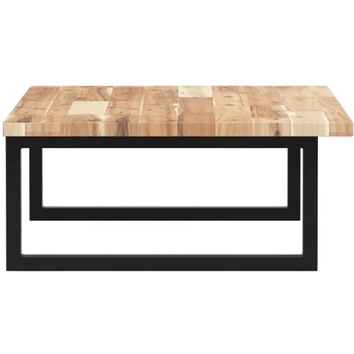  Zidna polica za umivaonik od čelika i masivnog bagremovog drva Smeđa 60 x 50 x 2 cm Slike