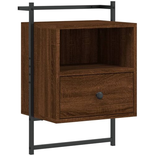 Maison Chic Stenska Nočna omarica - Nočna miza rjavi hrast 40x30x61 cm inženirski les, (21689558) Cene