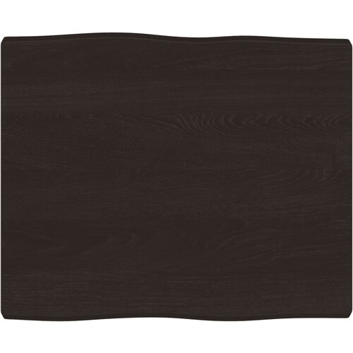 vidaXL Stolna ploča tamnosmeđa 60x50x(2-4) cm obrađena hrastovina Cijene