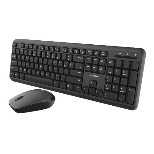 Canyon Set-W20 UK/US Keyboard+Mouse Velvet Wireless Black ( CNS-HSETW02 ) Cene