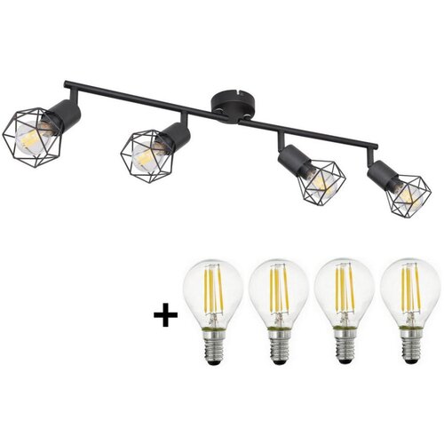 Globo LED spot svetiljka XARA 4xE14/6W/230V crna Cene