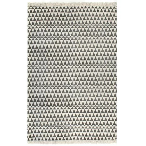  Kilim preproga iz bombaža 120x180 cm z vzorcem črna/bela