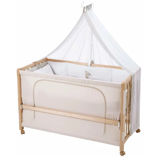 Roba Dječji krevet na kotačićima/s baldihanom 60x120 cm u prirodnoj boji Liebhabär –