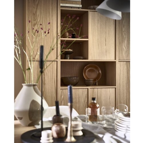 Vtwonen Modularna knjižna polica v hrastovem dekorju v naravni barvi 120x243 cm Modulair &amp;ndash; Slike