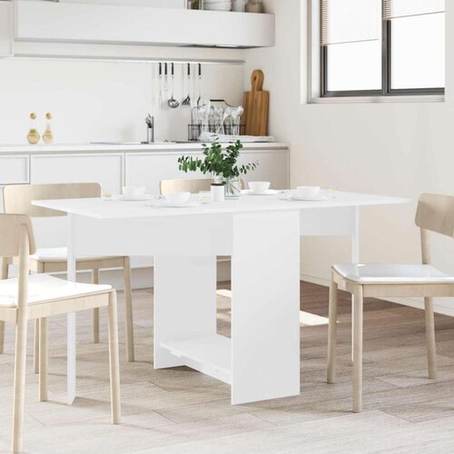  Blagovaonski stol 138 x 70 x 73 5 cm Konstruirano drvo Bijela - Bijela Cene