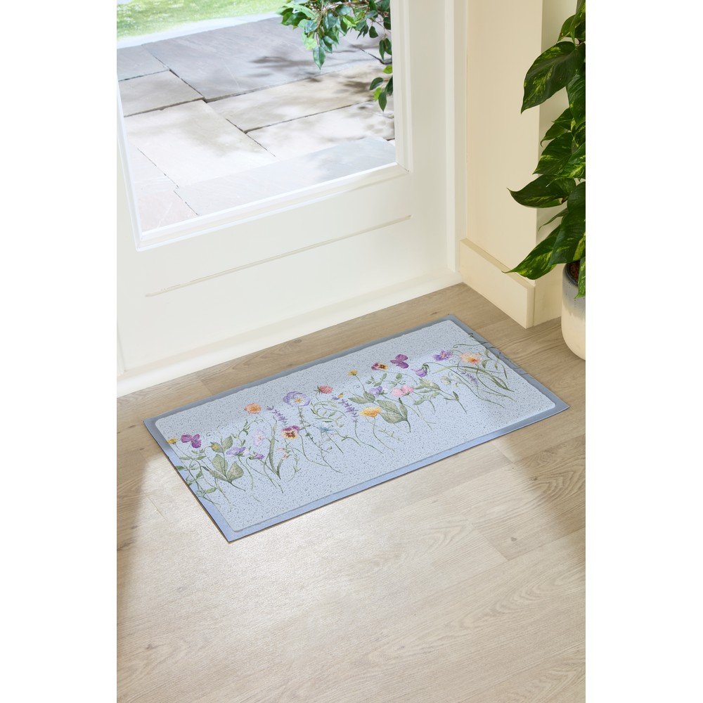 Artsy Doormats Predpražnik iz PVC-ja 40x70 cm Blue Wild Flowers &amp;ndash; Slike
