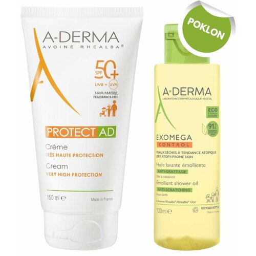 A-derma protect ad krema SPF50+ 150 ml + exomega ulje, 100 ml gratis Cene