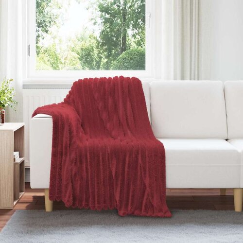  Odeja Bordeaux rdeča 150 x 130 cm Flis, (5000288319) Cene