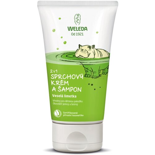Weleda kids lively lime 2in1 krema za prhanje in šampon 2v1 z vonjem limete 150 ml za otroke Cene