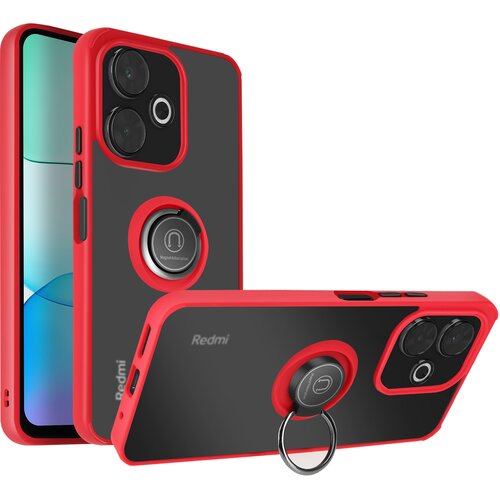 AVIZAR Ohišje s prstanom za Xiaomi Redmi 13 4G Integrirana podpora, Rdeča, (5000015888) Cene