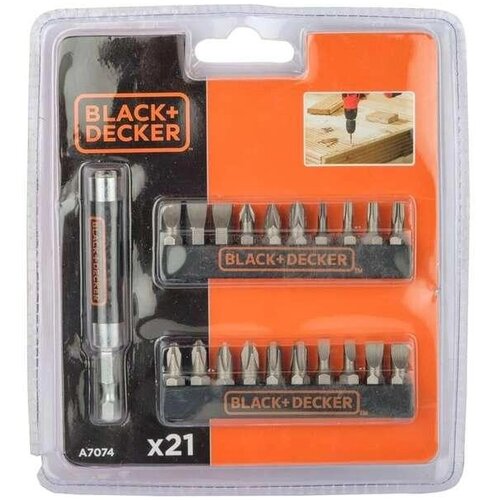 Black &amp;amp; Decker B&amp;amp;D SET BITOVA SA NOSAČEM 21PC Slike