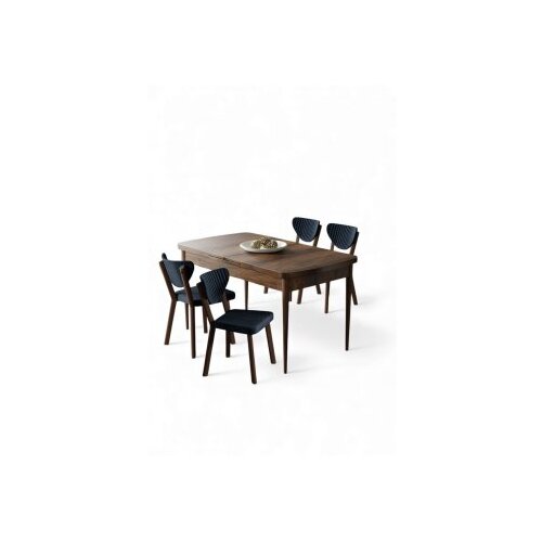 Hanah home Rasklopivi trpezarijski sto i stolice (5 delova) Exve Baroque Anthracite Cene