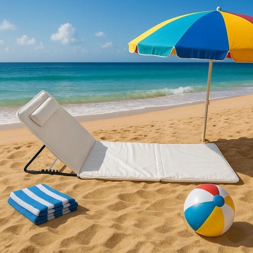  Ležaljka sklopiva za plažu 140x39cm Bež LP-722000B Slike