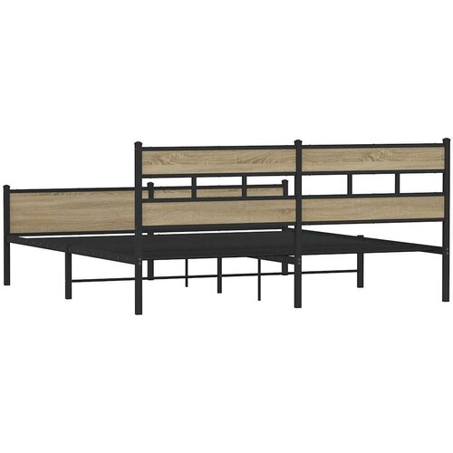 VidaXL metalni okvir kreveta bez madraca boja hrasta sonome 180x200 cm Slike