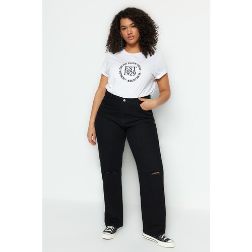 Trendyol Curve Plus Size Jeans - Black - Bootcut Slike