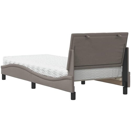  Krevet s madracem Hanko smeđesivi 90x190 cm od tkanine Slike