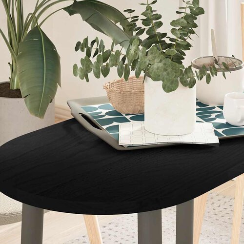 VidaXL Mizna plo&amp;scaron;ča temno rjava 80x40x2 cm trdna hrastovina ovalna Slike