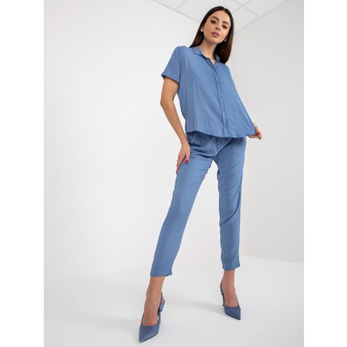 Sublevel Blouse-D73761M11063B-blue Cene
