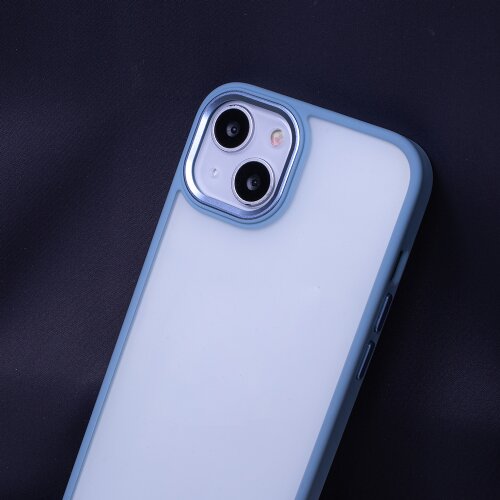 Onasi satin silikonski ovitek za iPhone 13 6.1 - prozorno moder Slike
