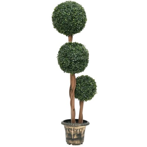 vidaXL Umetni pušpan z loncem okrogel zelene barve 119 cm, (20768471) Cene