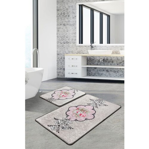  rosas multicolor bathmat set (2 pieces) Cene