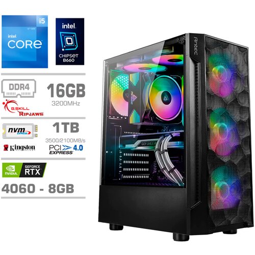 MEGA Računalnik TWR S7 i5-12600K/RTX4060/16GB/1TB-4.0/750W/Brez OS RGB, (21289174) Slike