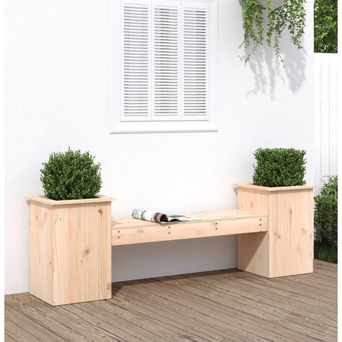 VidaXL Klop z visoko gredo 184,5x39,5x56,5 cm trdna borovina Slike