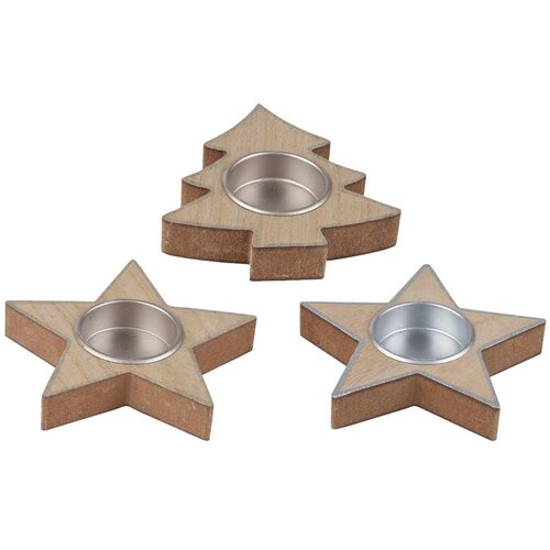  Božićni ukras-držać lučica drveni 11 cm MDF Cene